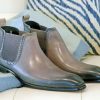 CARRUCCI Burnished Calfskin Slip-On Boot Grey | Boots