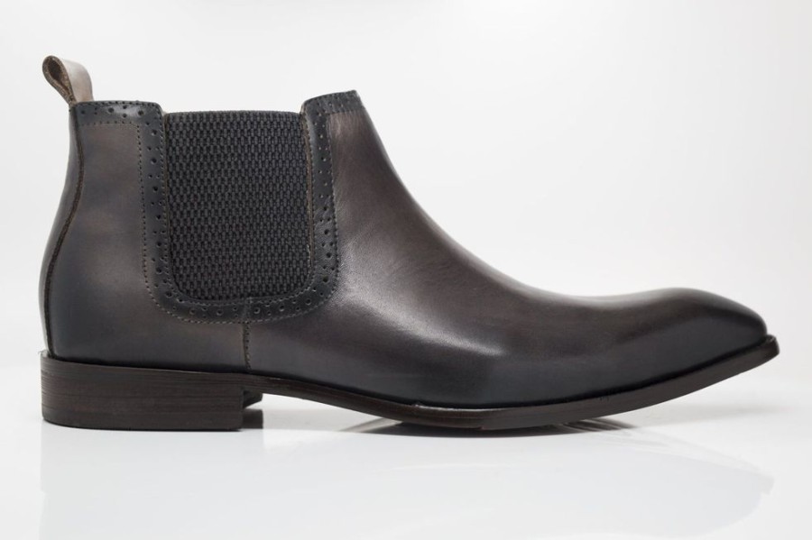 CARRUCCI Burnished Calfskin Slip-On Boot Grey | Boots