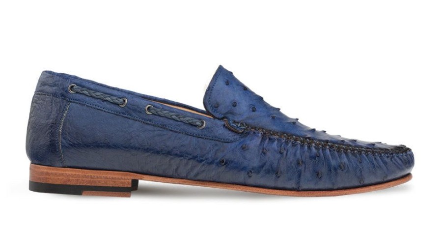 Mezlan Mezlan Ostrich Dress Slip-On Loafer Jeans | Exotics