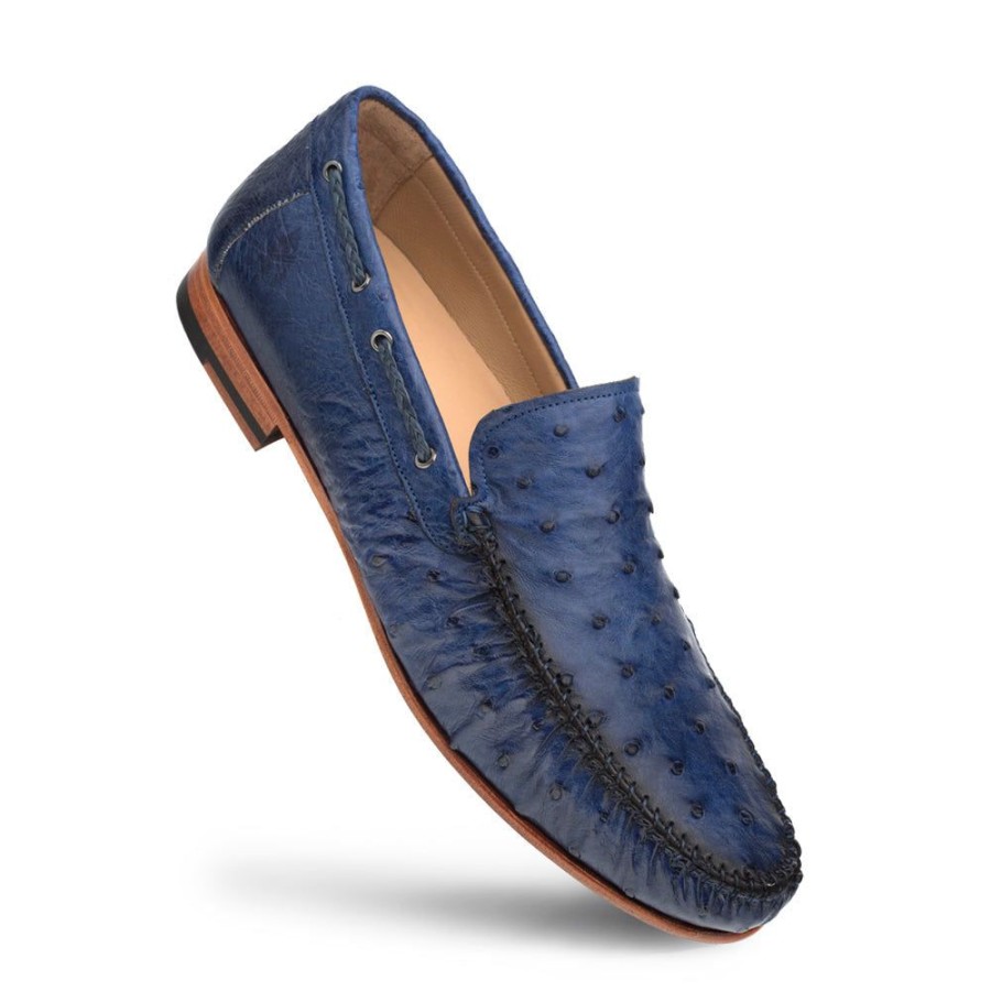 Mezlan Mezlan Ostrich Dress Slip-On Loafer Jeans | Exotics