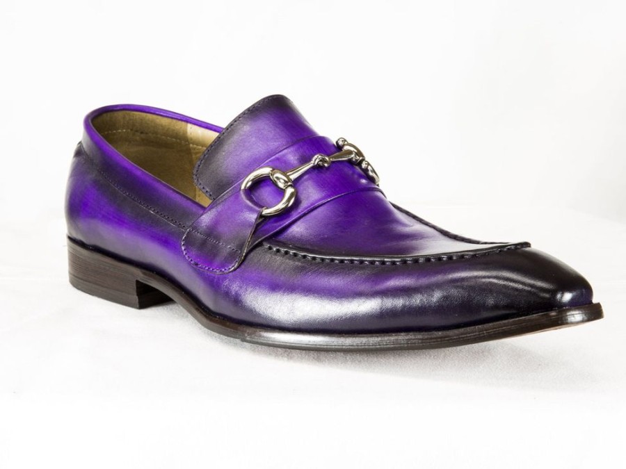 CARRUCCI Burnished Calfskin Slip-On Loafer Purple | Loafers