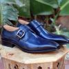 CARRUCCI Calfskin Monkstrap Navy | Monkstraps