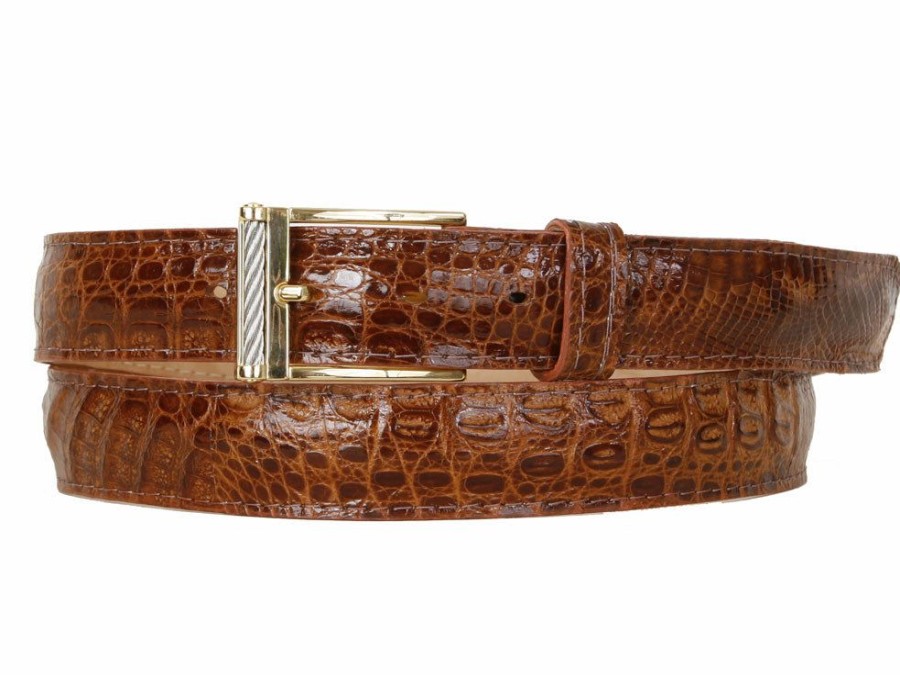 Maurice Baby Crocodile Belt Cognac | Belts