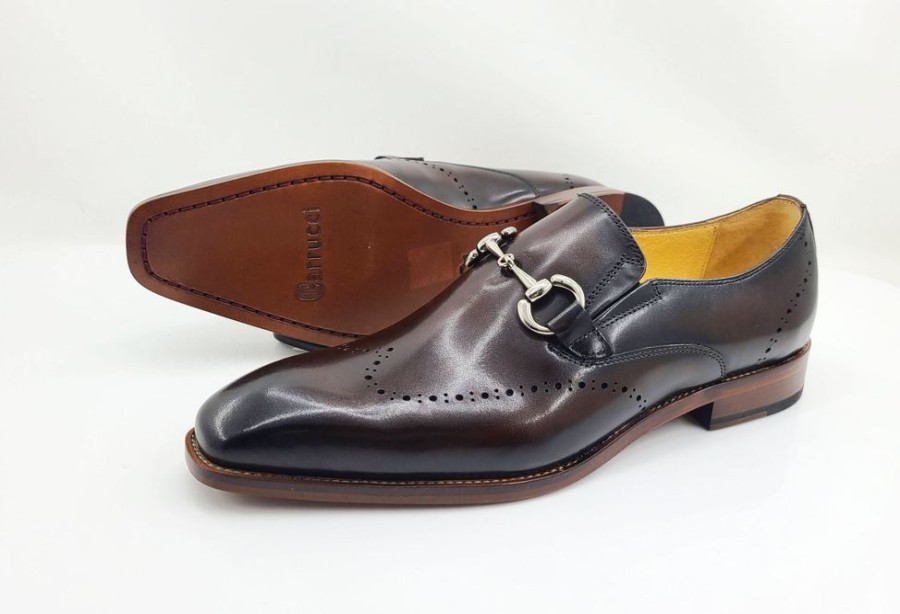 CARRUCCI Burnished Calfskin Slip-On Shoe Chestnut | Loafers