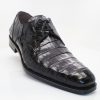 Mezlan Anderson Crocodile Oxford Black | Exotics