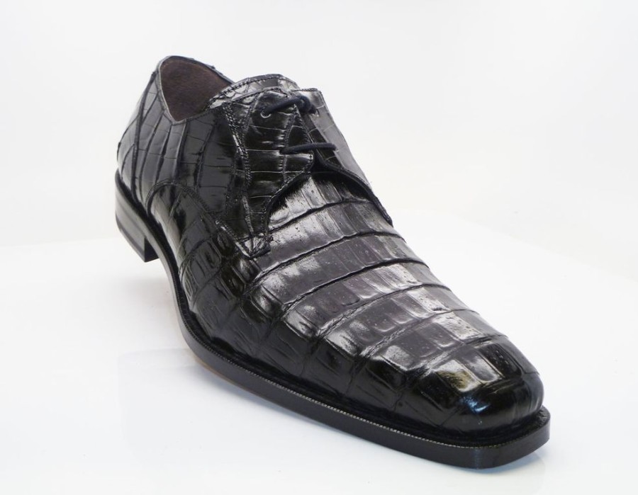 Mezlan Anderson Crocodile Oxford Black | Exotics