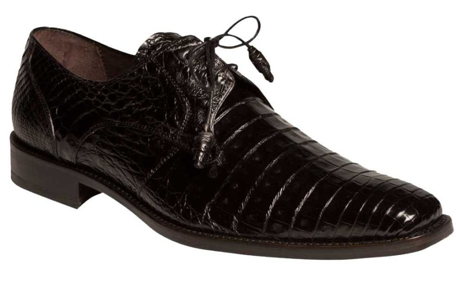 Mezlan Anderson Crocodile Oxford Black | Exotics