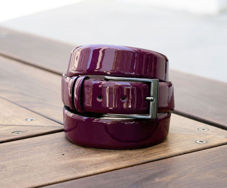 Maurice Patent Leather Belt Lavender | Belts