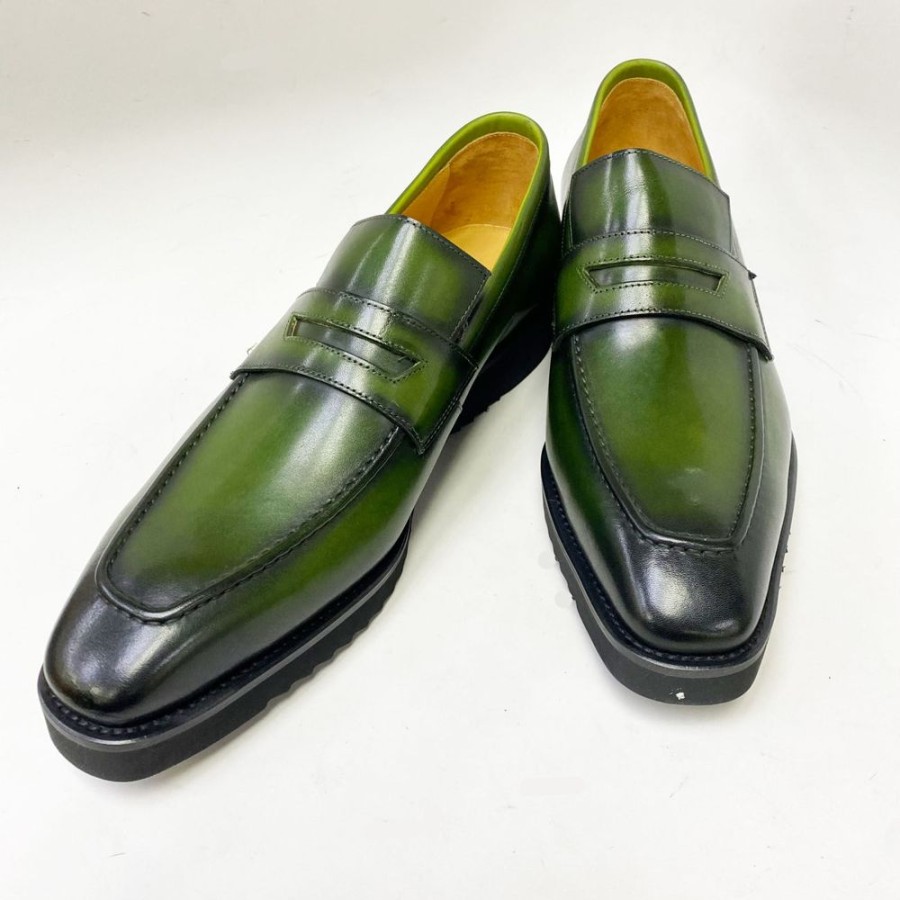 Carrucci by Maurice Style: 518-03-Olive | Loafers