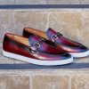 Carrucci by Maurice Calfskin Slip-On Horsebit Loafer Burgundy | Sneakers