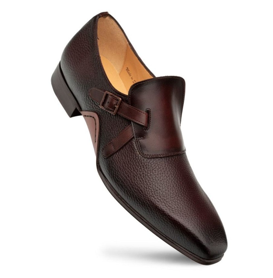 Mezlan Style: Aceto-Burgundy/Chocolate | Monkstraps