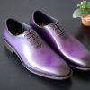 Carrucci by Maurice Burnished Calfskin Lace-Up Oxford Purple | Lace-Ups