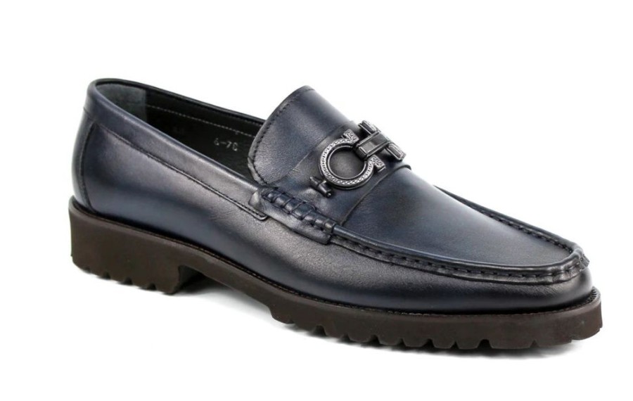 Pelle Style: Newport-P042-Navy | Loafers