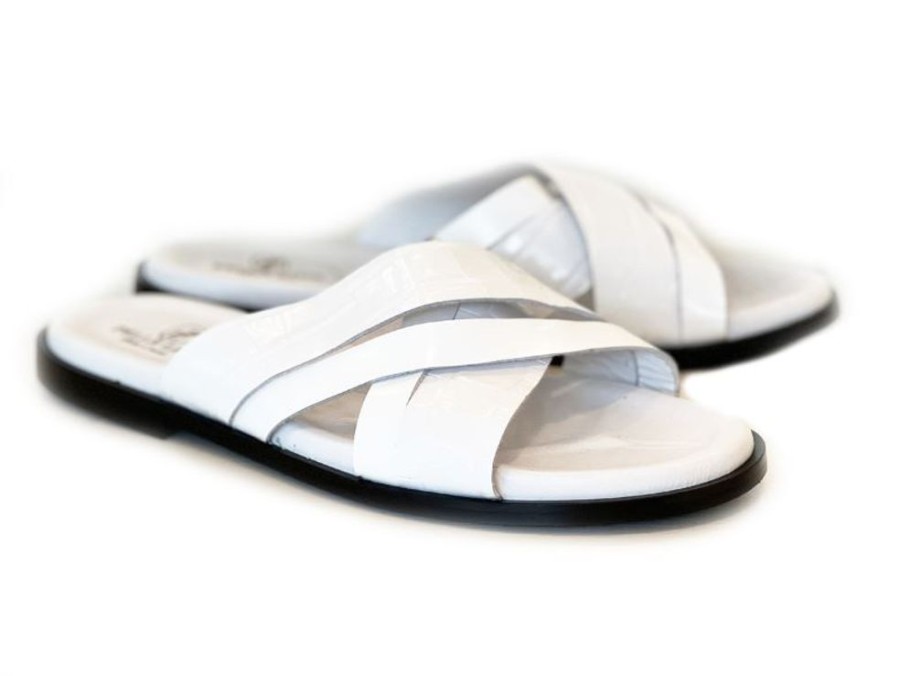 Pelle Pelle "Aruba" Slip-On Calfskin Sandal White | Sandals