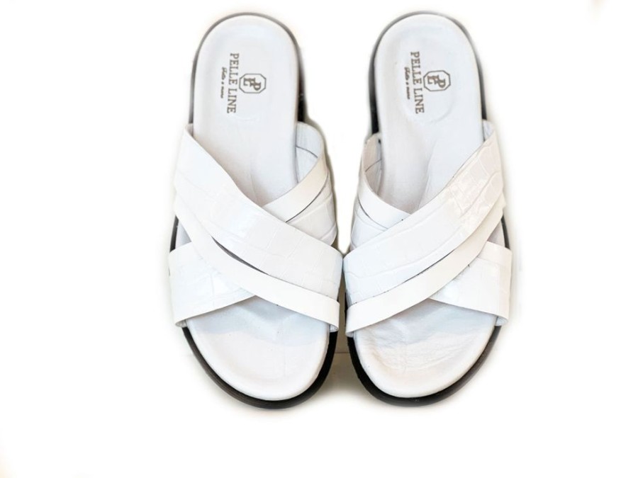 Pelle Pelle "Aruba" Slip-On Calfskin Sandal White | Sandals