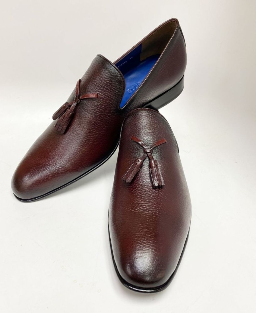 Jean Pierre Jean Pierre Deerskin Tasseled Loafer Burgundy | Loafers