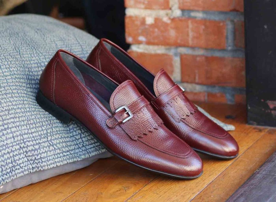 Corrente Corrente Deerskin Slip-On Loafer Burgundy | Loafers