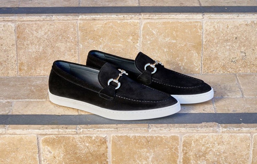 Carrucci by Maurice Suede Slip-On Horsebit Loafer Black | Sneakers