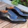 Ugo Vasare Calfskin "Luke" Wingtip Oxford Black | Lace-Ups