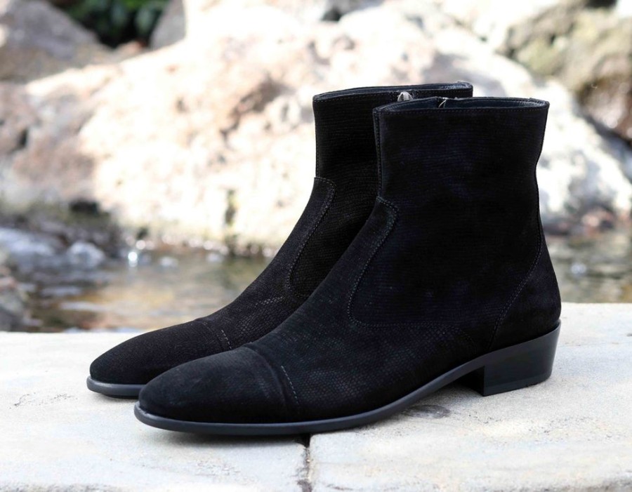 Corrente Corrente Suede Slip-On Boot Black | Suede