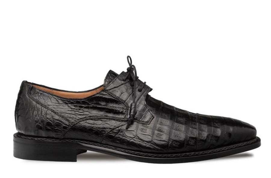 Mezlan Giovane Crocodile Derby Black | Exotics