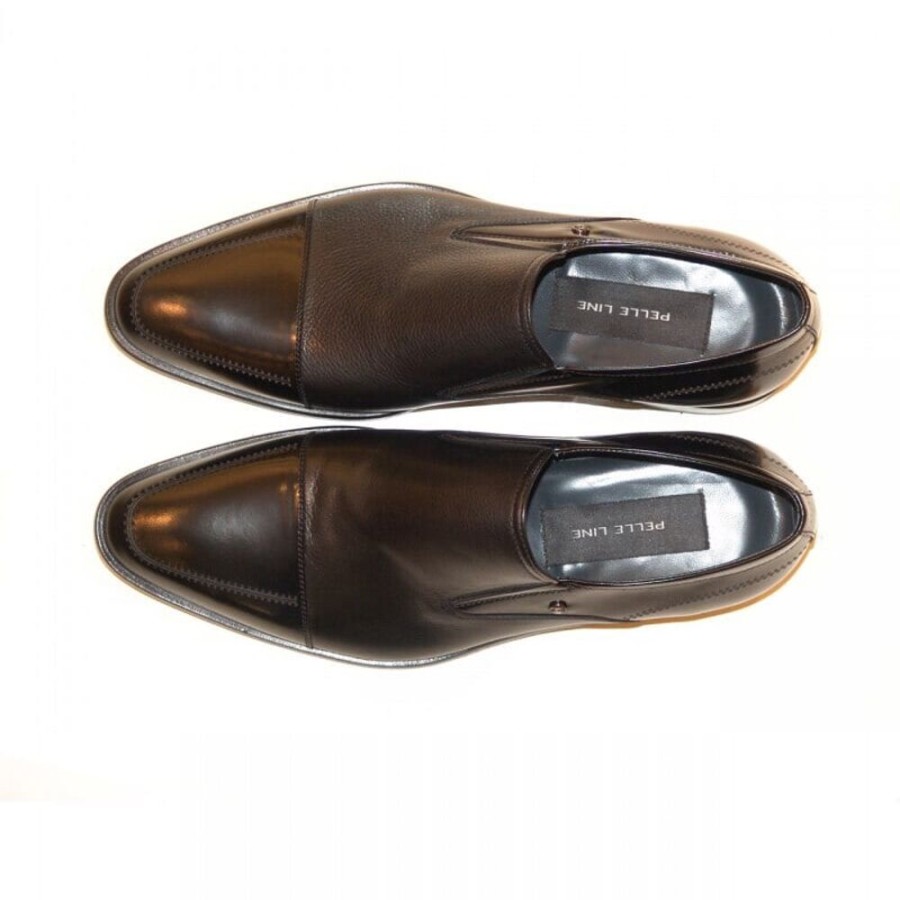 Corrente Corrente Calfskin & Deerskin Slip-On Shoe Black | Loafers