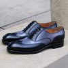 Ugo Vasare Burnished Calfskin Wingtip Oxford Navy/Grey | Lace-Ups